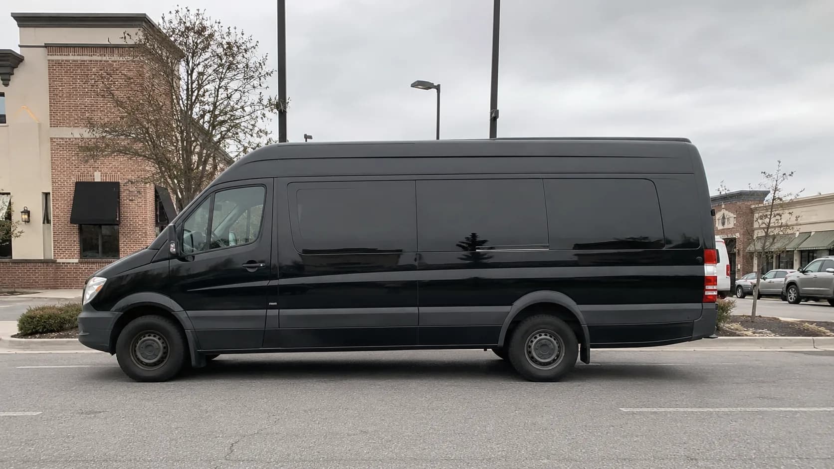 Sprinter van parked curbside
