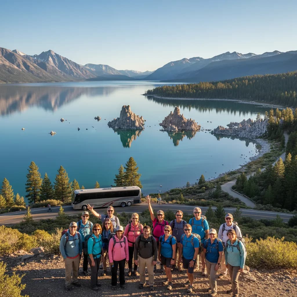 Alpine lakes and granite peaks of the Mammoth Lakes Basin in the eastern Sierra Nevada