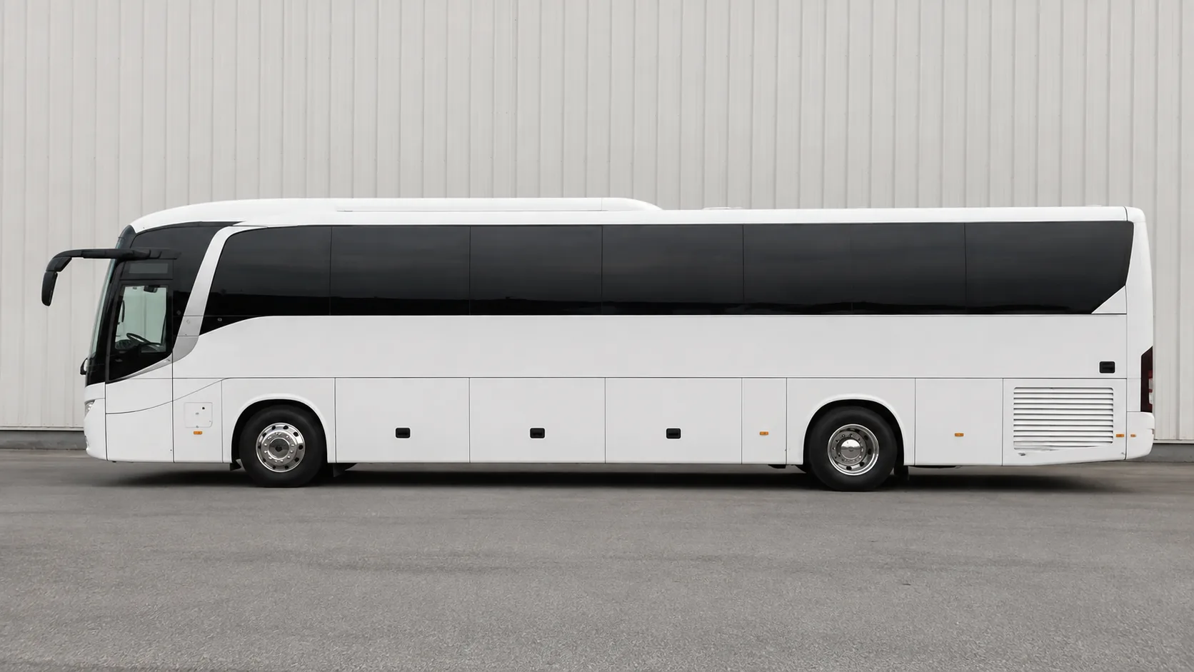 Coach bus exterior ready for boarding